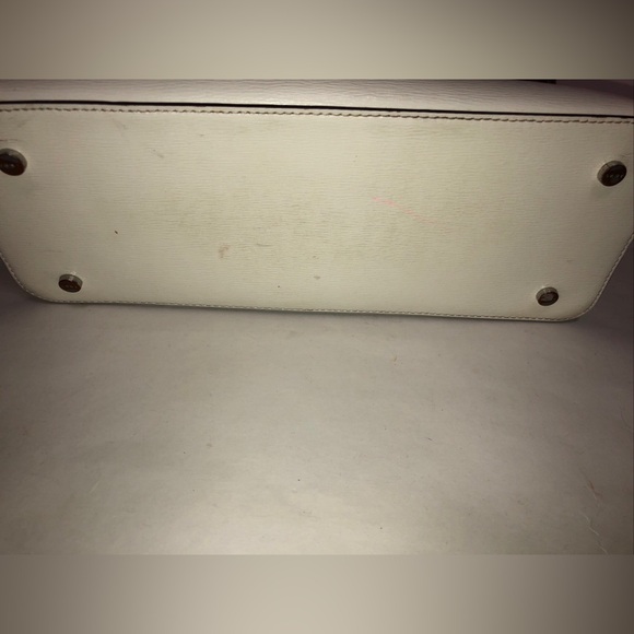 DKNY Donna Karan Leather Purse Logo Pattern W Silver Charm Detachable Authentic - Picture 4 of 16